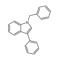 3-phenyl-1-(phenylmethyl)-1H-indole结构式