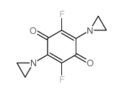 2,5-Cyclohexadiene-1,4-dione,2,5-bis(1-aziridinyl)-3,6-difluoro- Structure