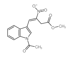 3-Butenoicacid, 4-(1-acetyl-1H-indol-3-yl)-3-nitro-, methyl ester Structure