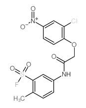 5-[[2-(2-chloro-4-nitro-phenoxy)acetyl]amino]-2-methyl-benzenesulfonyl fluoride Structure