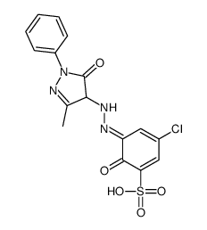 5-chloro-3-[(4,5-dihydro-3-methyl-5-oxo-1-phenyl-1H-pyrazol-4-yl)azo]-2-hydroxybenzenesulphonic acid结构式