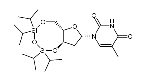 3',5'-O-(1,1,3,3-tetraisopropyldisiloxan-1,3-diyl)-L-thymidine结构式