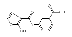 3-[(2-methyl-3-furoyl)amino]benzoic acid structure