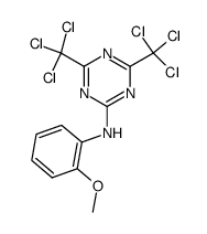 N-(2-methoxyphenyl)-4,6-bis(trichloromethyl)-1,3,5-triazin-2-amine Structure