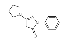 1-苯基-3-(吡咯烷-1-基)-1H-吡唑-5(4h)-酮结构式
