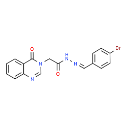 N'-(4-Bromobenzylidene)-2-(4-oxo-3(4H)-quinazolinyl)acetohydrazide结构式