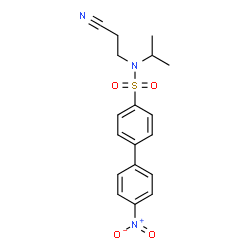 N-(2-cyanoethyl)-4'-nitro-N-isopropyl[1,1'-biphenyl]-4-sulfonamide structure