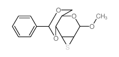methyl 2,3-anhydro-4,6-O-benzylidene-2-thiohexopyranoside结构式
