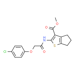 methyl 2-{[(4-chlorophenoxy)acetyl]amino}-5,6-dihydro-4H-cyclopenta[b]thiophene-3-carboxylate Structure