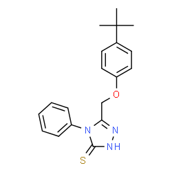 5-(4-tert-Butyl-phenoxymethyl)-4-phenyl-4H-[1,2,4]triazole-3-thiol结构式