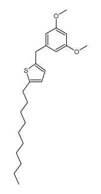 2-decyl-5-(3,5-dimethoxy-benzyl)-thiophene结构式