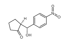 (2S,1'R)-2-[1'-hydroxy-1'-(4-nitrophenyl)methyl]cyclopentan-1-one Structure