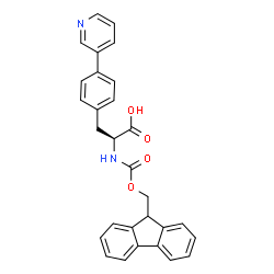 (S)-2-(((9H-芴-9-基)甲氧基)羰基)-3-(4-(吡啶-3-基)苯基)丙酸结构式