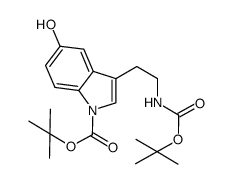 N,N-Di-(tert-Butyloxycarbonyl) Serotonin结构式
