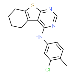 N-(3-chloro-4-methylphenyl)-5,6,7,8-tetrahydrobenzo[4,5]thieno[2,3-d]pyrimidin-4-amine Structure