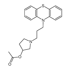 3-acetoxy-1-(3-phenothiazin-10-yl-propyl)-pyrrolidine结构式