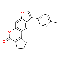 9-(p-tolyl)-2,3-dihydrocyclopenta[c]furo[3,2-g]chromen-4(1H)-one结构式