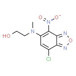 2-[{7-chloro-4-nitro-2,1,3-benzoxadiazol-5-yl}(methyl)amino]ethanol结构式