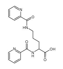N,N'-bis-(pyridine-2-carbonyl)-ornithine Structure