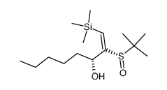 (SS,R)-(E)-2-(tert-butylsulfinyl)-1-trimethylsilyl-1-octen-3-ol Structure