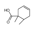 (1R,6R)-1,6-dimethylcyclohex-3-ene-1-carboxylic acid Structure