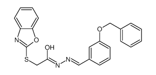 2-(1,3-benzoxazol-2-ylsulfanyl)-N-[(3-phenylmethoxyphenyl)methylideneamino]acetamide结构式