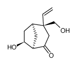 (1R,4R,5S,7S)-7-hydroxy-4-(hydroxymethyl)-4-vinylbicyclo[3.2.1]octan-2-one结构式