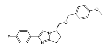 (S)-2-(4-fluorophenyl)-5-(((4-methoxybenzyl)oxy)methyl)-6,7-dihydro-5H-pyrrolo[1,2-a]imidazole Structure