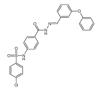 4-[(4-chlorophenyl)sulfonylamino]-N-[(3-phenoxyphenyl)methylideneamino]benzamide结构式