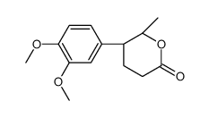 (5R,6R)-5-(3,4-dimethoxyphenyl)-6-methyloxan-2-one结构式