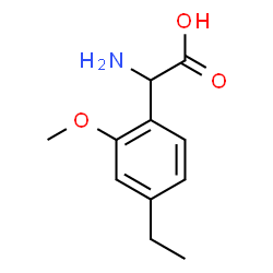 Benzeneacetic acid, alpha-amino-4-ethyl-2-methoxy- (9CI)结构式