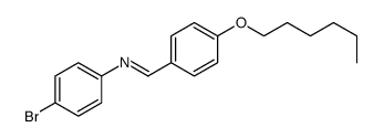 N-(4-bromophenyl)-1-(4-hexoxyphenyl)methanimine Structure