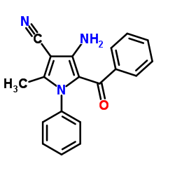 4-Amino-5-benzoyl-2-methyl-1-phenyl-1H-pyrrole-3-carbonitrile Structure