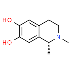 1,2-dimethyl-3,4-dihydro-1H-isoquinoline-6,7-diol结构式