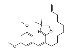 2-[(1E)-1-(3,5-dimethoxyphenyl)undeca-1,10-dien-2-yl]-4,4-dimethyl-5H-1,3-oxazole Structure