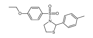 Thiazolidine, 3-[(4-ethoxyphenyl)sulfonyl]-2-(4-methylphenyl)- (9CI) structure