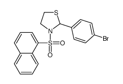 (9CI)-2-(4-溴苯基)-3-(1-萘磺酰基)-噻唑烷结构式