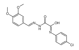 N-(4-chlorophenyl)-N'-[(E)-(3,4-dimethoxyphenyl)methylideneamino]oxamide结构式