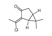 (1S, 5R)-2-(1-chloro-(E)-ethylidene)-6,6-dimethyl-bicyclo[3.1.0]hexan-3-one结构式