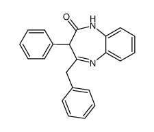 1,3-Dihydro-3-phenyl-4-(phenylmethyl)-2H-1,5-benzodiazepin-2-one Structure