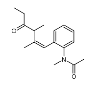 N-[2-((Z)-2,3-dimethyl-4-oxo-hex-1-enyl)-phenyl]-N-methyl-acetamide结构式