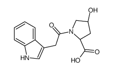 (2S,4R)-4-hydroxy-1-[2-(1H-indol-3-yl)acetyl]pyrrolidine-2-carboxylic acid结构式