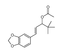 [(E)-1-(1,3-benzodioxol-5-yl)-4,4-dimethylpent-1-en-3-yl] acetate结构式