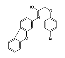 2-(4-bromophenoxy)-N-dibenzofuran-3-ylacetamide结构式