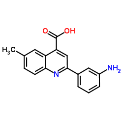 2-(3-Aminophenyl)-6-methyl-4-quinolinecarboxylic acid structure