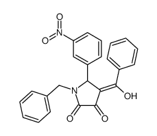 (4Z)-1-benzyl-4-[hydroxy(phenyl)methylidene]-5-(3-nitrophenyl)pyrrolidine-2,3-dione Structure