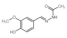 Acetic acid,2-[(4-hydroxy-3-methoxyphenyl)methylene]hydrazide Structure