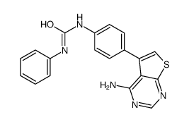 1-[4-(4-aminothieno[2,3-d]pyrimidin-5-yl)phenyl]-3-phenylurea结构式