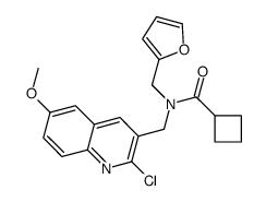 Cyclobutanecarboxamide, N-[(2-chloro-6-methoxy-3-quinolinyl)methyl]-N-(2-furanylmethyl)- (9CI) structure