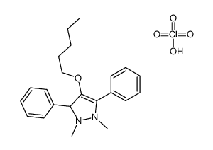 1,2-dimethyl-4-pentoxy-3,5-diphenyl-1,3-dihydropyrazol-1-ium,perchlorate结构式